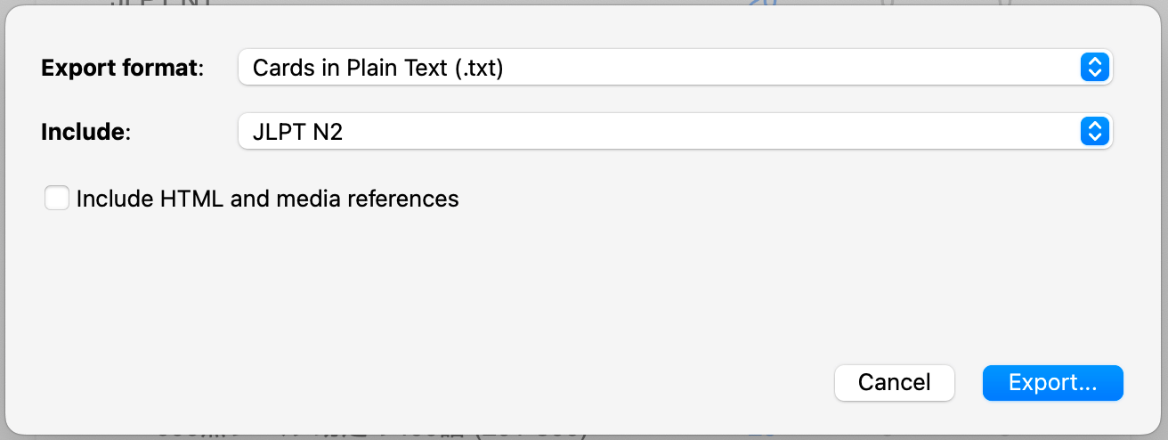 Anki Deck Export Format